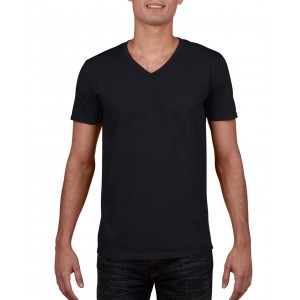 Gildan SoftStyle férfi V-nyakú póló, Black, XL