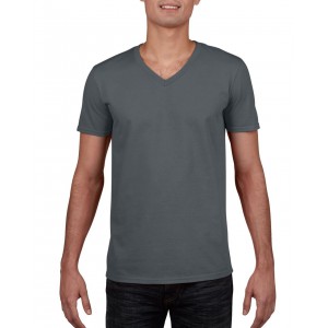 Gildan SoftStyle férfi V-nyakú póló, Charcoal, M