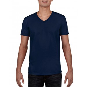 Gildan SoftStyle férfi V-nyakú póló, Navy, S