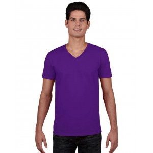 Gildan SoftStyle férfi V-nyakú póló, Purple, XL