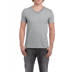 Gildan SoftStyle férfi V-nyakú póló, RS Sport Grey, M