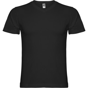 Roly Samoyedo V-nyakú férfi póló, Solid black, M