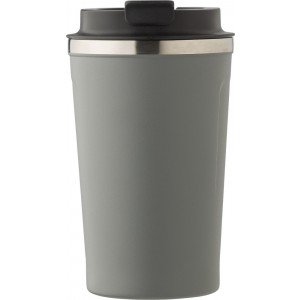 Duplafalú fedeles pohár, 380 ml, szürke