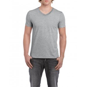 Gildan SoftStyle férfi V-nyakú póló, RS Sport Grey, M