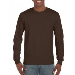 Gildan Ultra férfi hosszúujjú póló, Dark Chocolate, 4XL
