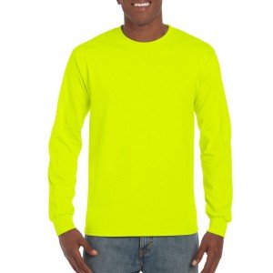Gildan Ultra férfi hosszúujjú póló, Safety Green, 2XL