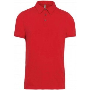 Kariban férfi galléros pamutpóló, Red, 2XL