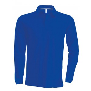 Kariban férfi hosszúujjú piké póló, Light Royal Blue, 3XL