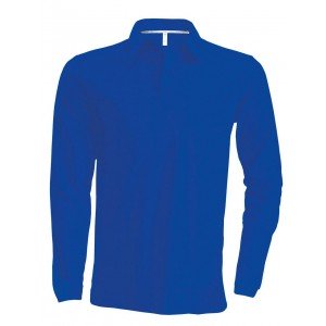 Kariban férfi hosszúujjú piké póló, Light Royal Blue, 4XL