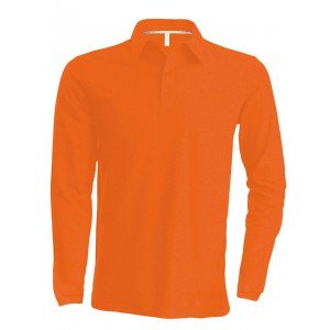 Kariban férfi hosszúujjú piké póló, Orange, 4XL