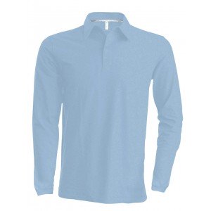 Kariban férfi hosszúujjú piké póló, Sky Blue, 2XL