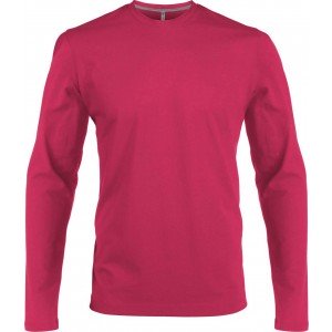 Kariban férfi hosszúujjú póló, Fuchsia, 2XL