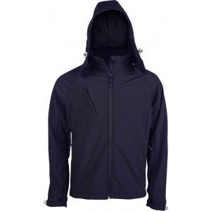 Kariban férfi kapucnis softshell dzseki, Navy, M
