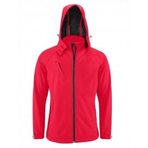 Kariban férfi kapucnis softshell dzseki, Red, XL