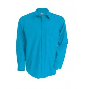 Kariban Jofrey hosszúujjú ing, Bright Turquoise, M