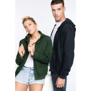 Kariban Kapucnis, cipzáros pulóver, Black, 2XL