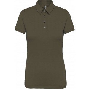 Kariban női galléros pamutpóló, Light Khaki, XL