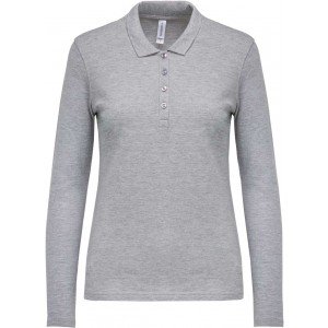 Kariban Női hosszúujjú piké póló, Oxford Grey, L