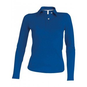 Kariban női hosszúujjú piképóló, Light Royal Blue, 3XL