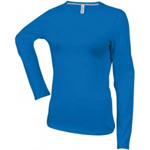 Kariban női hosszúujjú póló, Light Royal Blue, M