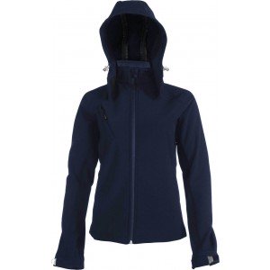 Kariban női kapucnis softshell dzseki, Navy, S