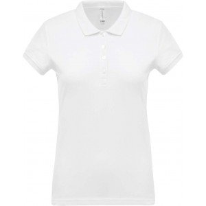 Kariban női piké póló, White, S