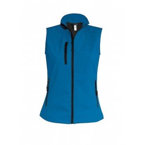 Kariban női softshell mellény, Aqua Blue, 4XL