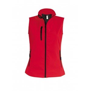 Kariban női softshell mellény, Red, 4XL