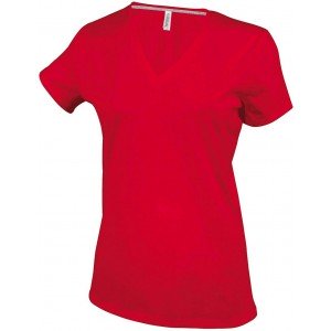 Kariban női V-nyakú póló, Red, 3XL
