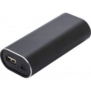 Powerbank fülhallgatóval, fekete