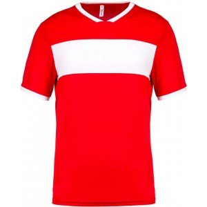 ProAct férfi műszálas póló, Sporty Red/White, S