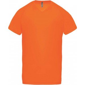 ProAct Férfi V-nyakú sportpóló, Fluorescent Orange, 3XL