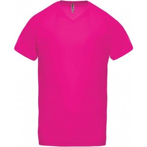 ProAct Férfi V-nyakú sportpóló, Fuchsia, XL