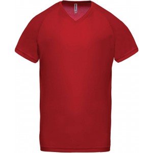 ProAct Férfi V-nyakú sportpóló, Red, 2XL