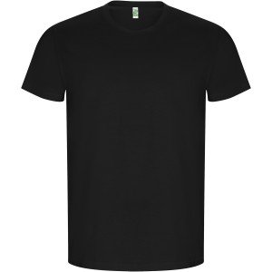 Roly Golden organikus pamut férfi póló, Solid black, M