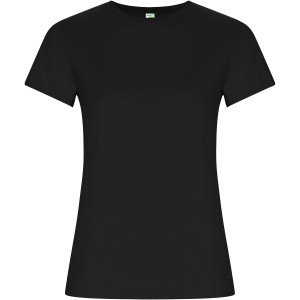 Roly Golden organikus pamut női póló, Solid black, S