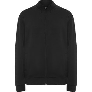 Roly Ulan uniszex cipzáros pulóver, Solid black, 2XL