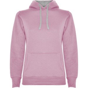 Roly Urban női kapucnis pulóver, Light pink, Marl Grey, 2XL