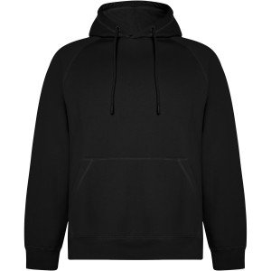 Roly Vinson uniszex kapucnis pulóver, Solid black, M