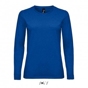 Sols Imperial hosszúujjú női pamut póló, Royal Blue, XL