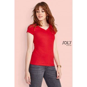 Sols Moon V-nyakú női póló, Gold, M