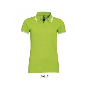 Sols Pasadena női piképóló, Lime/White, 2XL