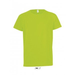 Sols raglánujjú gyerek sportpóló, Neon Green, 10A