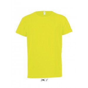 Sols raglánujjú gyerek sportpóló, Neon Yellow, 12A