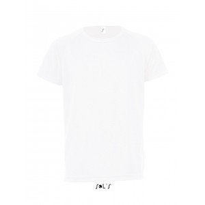 Sols raglánujjú gyerek sportpóló, White, 8A