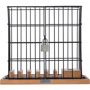 Telefontartó ketrec fa tartóval, natúr/fekete